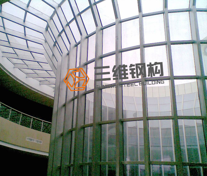 山东三维钢结构公司玻璃幕墙