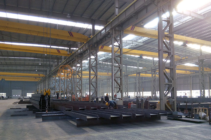 山东三维钢结构公司H型钢生产