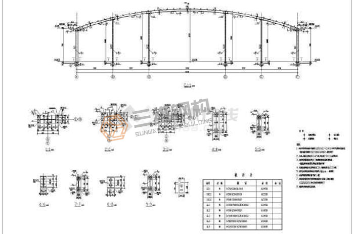 山东三维钢结构公司大跨度钢结构设计图纸