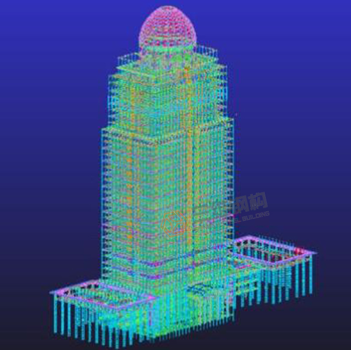 山东三维钢结构公司多高层钢结构建筑概念图