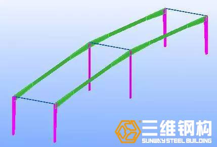 使用双机抬吊安装第二榀钢屋架