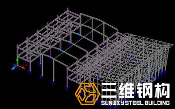 单层多跨钢结构厂房设计图纸